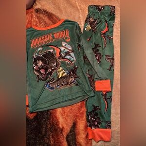 Jurassic World Green and Orange Pajama Set